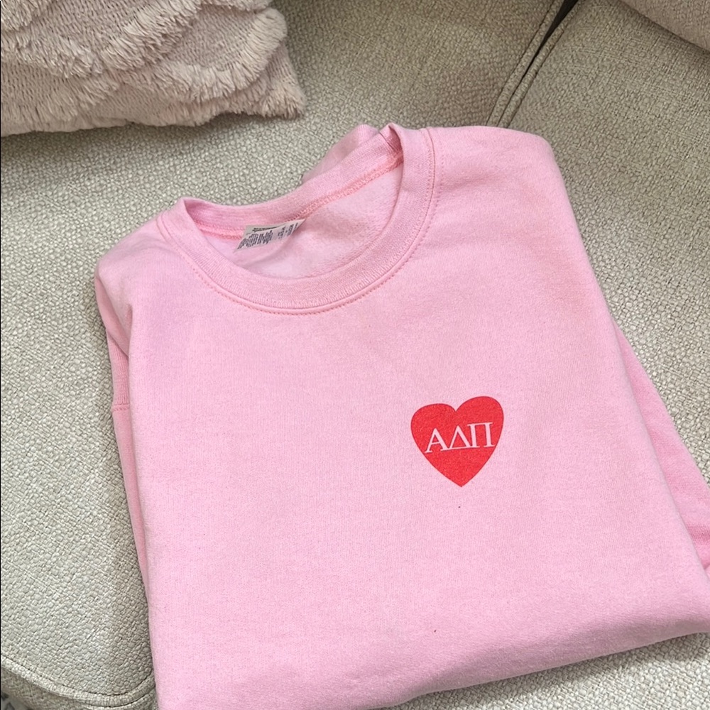Alpha Delta Pi with Red Heart Logo crewneck